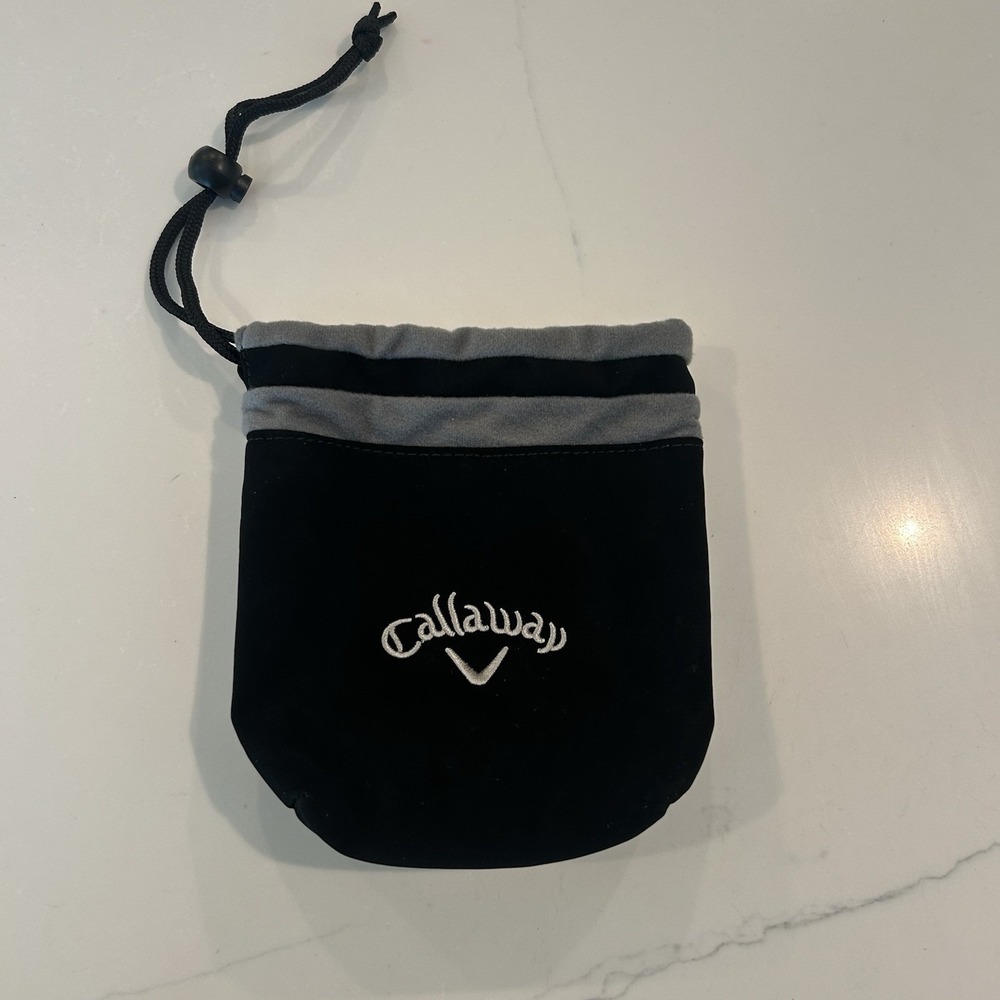 Callaway Golf Valuables Cinch Pouch For Tees Balls Money Accessories Black Gray